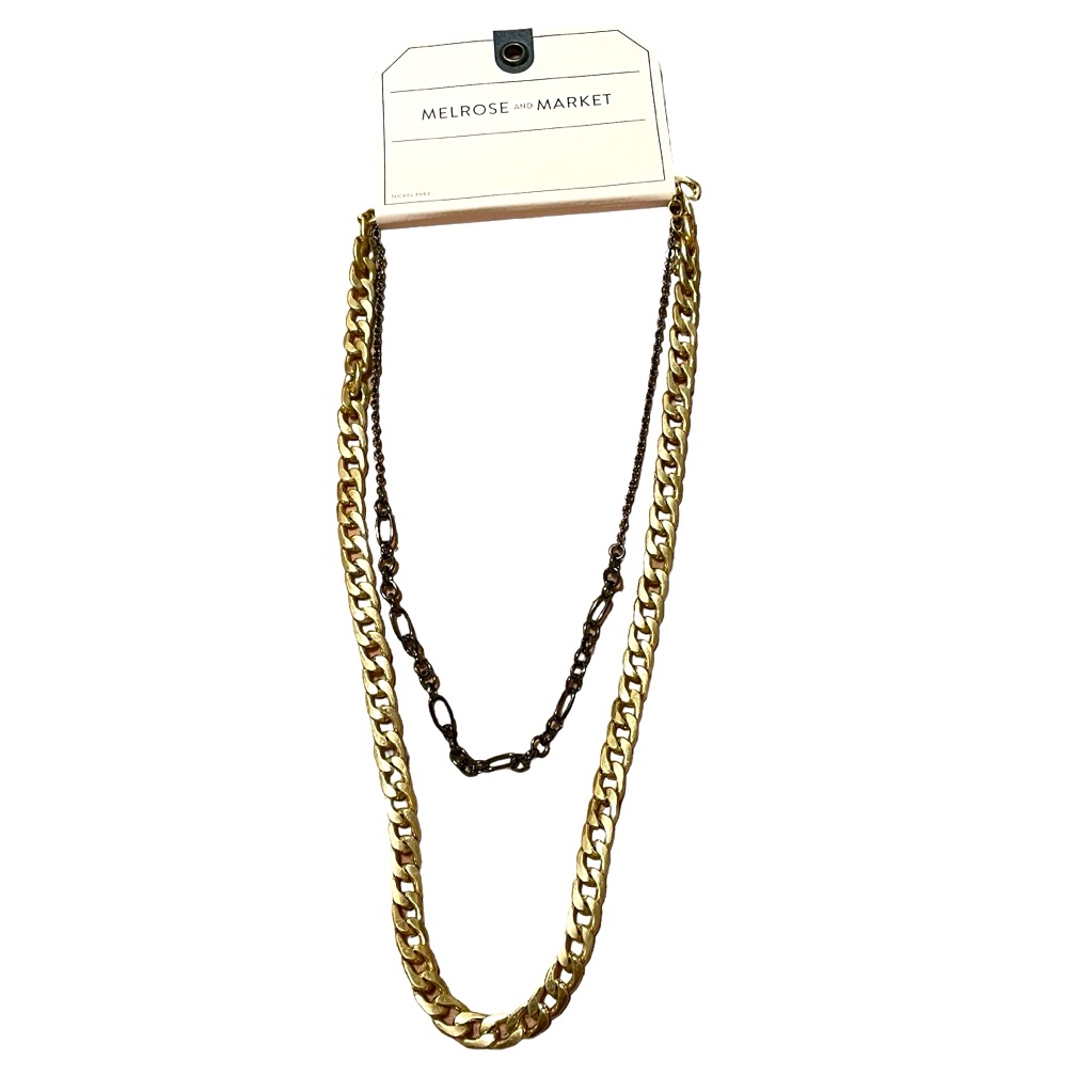 Layered 2 Tone 16 Necklace 22$